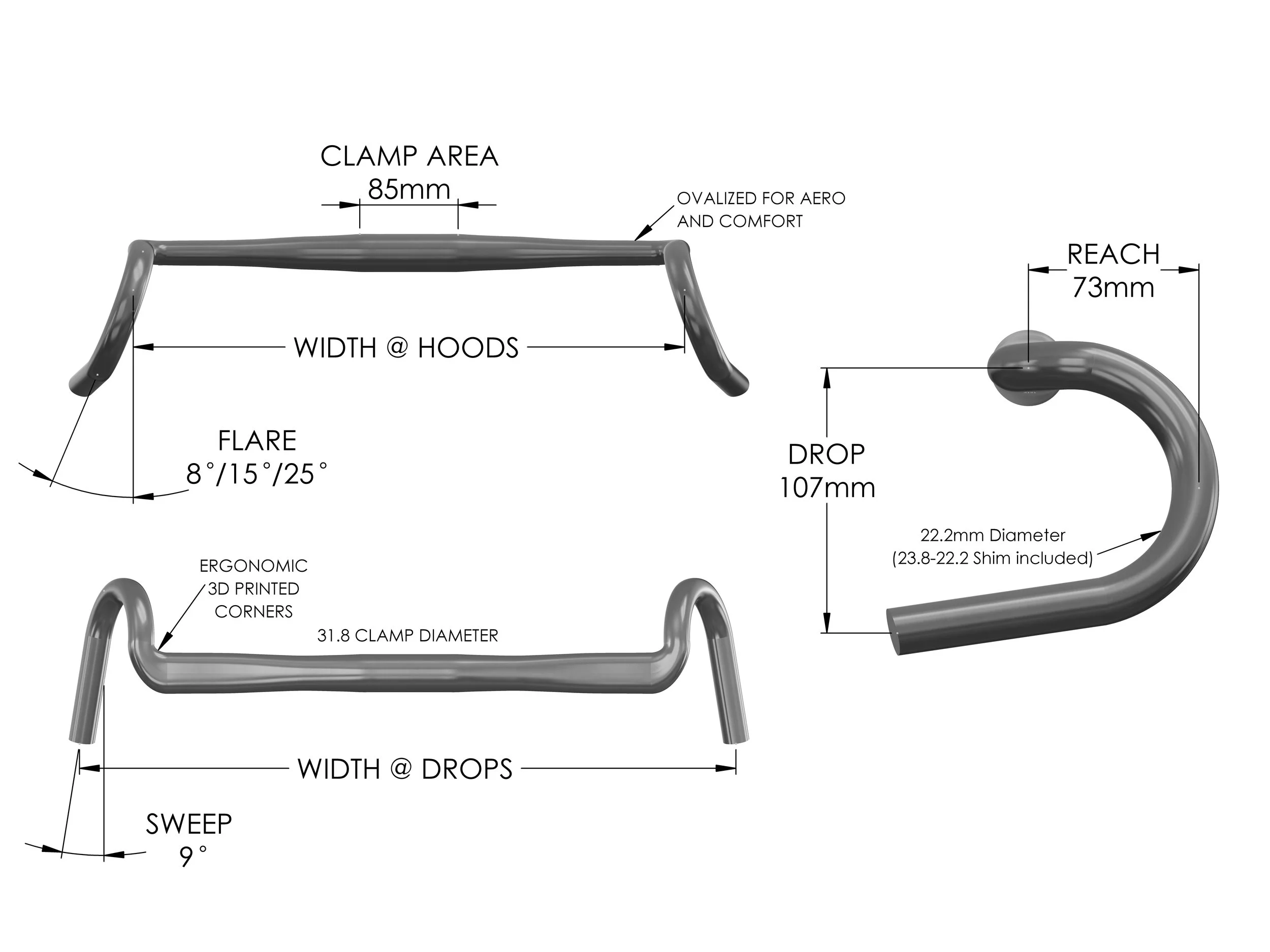 BTCHN' Ti Drop Bar — BTCHN' Bikes